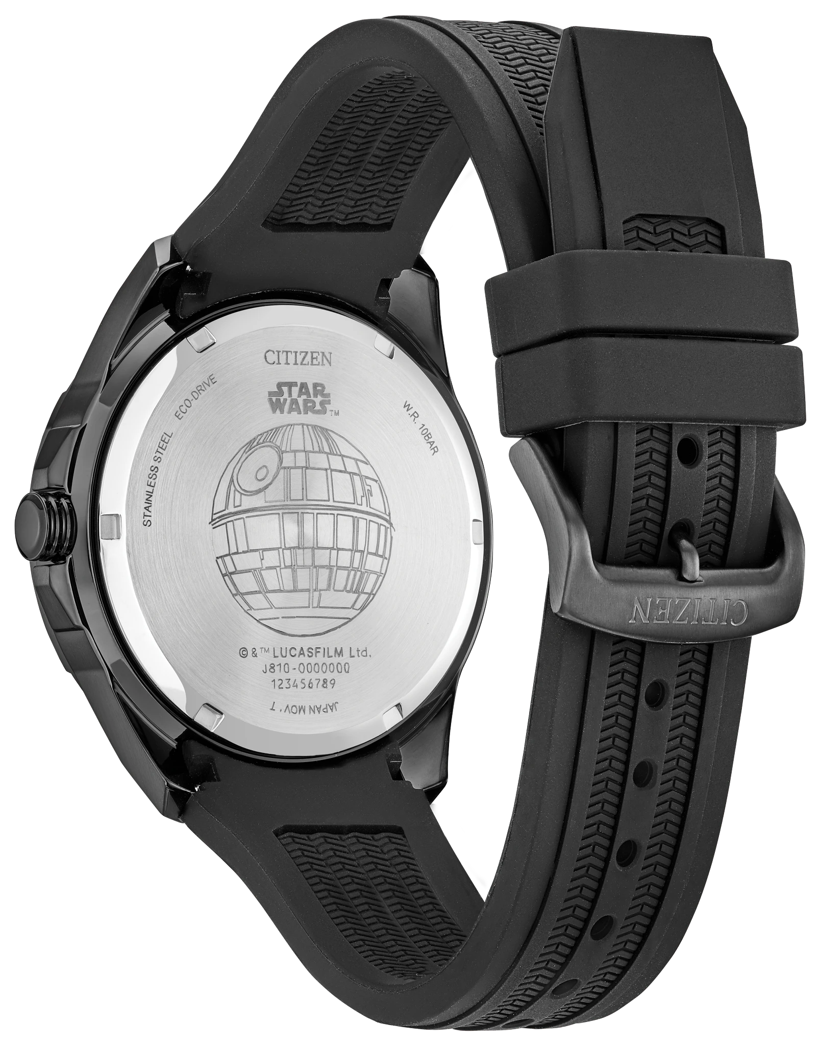 Death Star, Vader's Shadow Black Dial Silicone Strap AW1606-06W